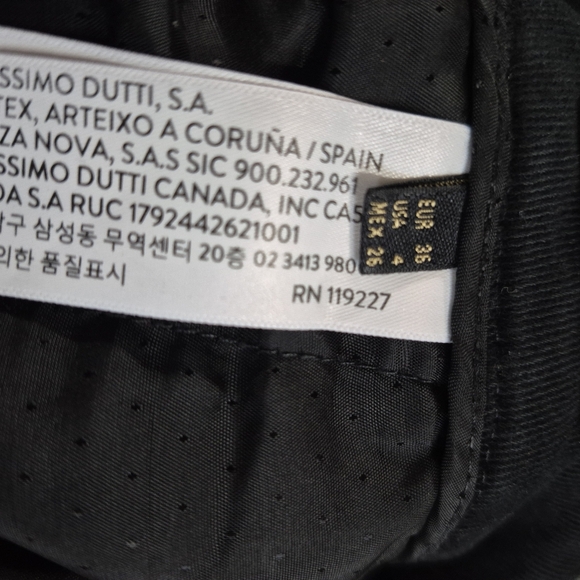 Massimo Dutti Black Wide Leg Trousers Size 4 - Picture 10 of 11